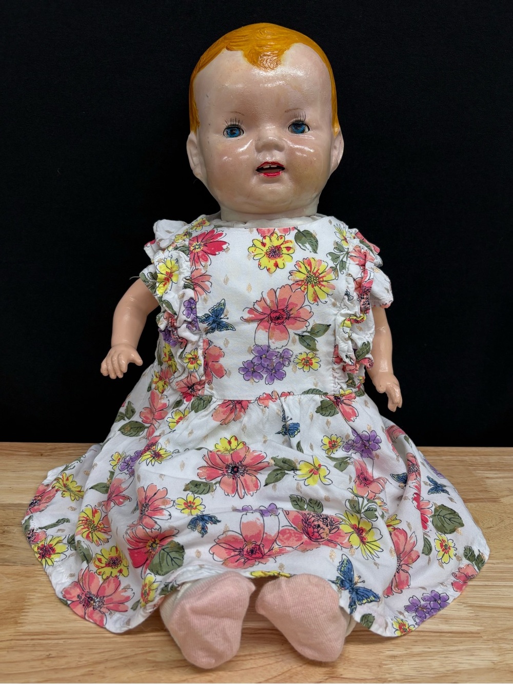 24” Antique 1920s Composition “Hug Me” Doll
